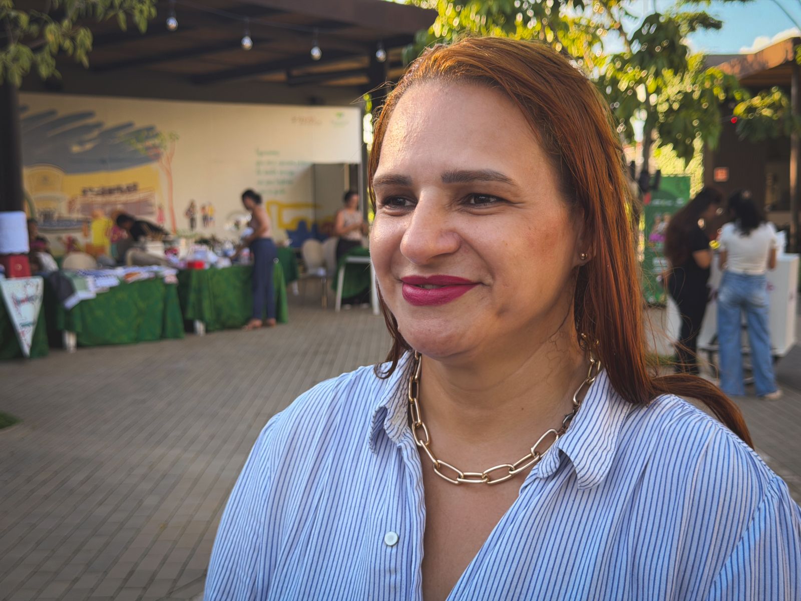 Lena Assis destacou a importância da Feira da Mulher do Norte como espaço de oportunidade e visibilidade para mulheres empreendedoras